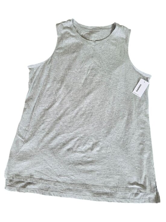 Sonoma Tops - Sonoma Womens Plus Organic Cotton Gray Muscle Tank Tunic Size 1X